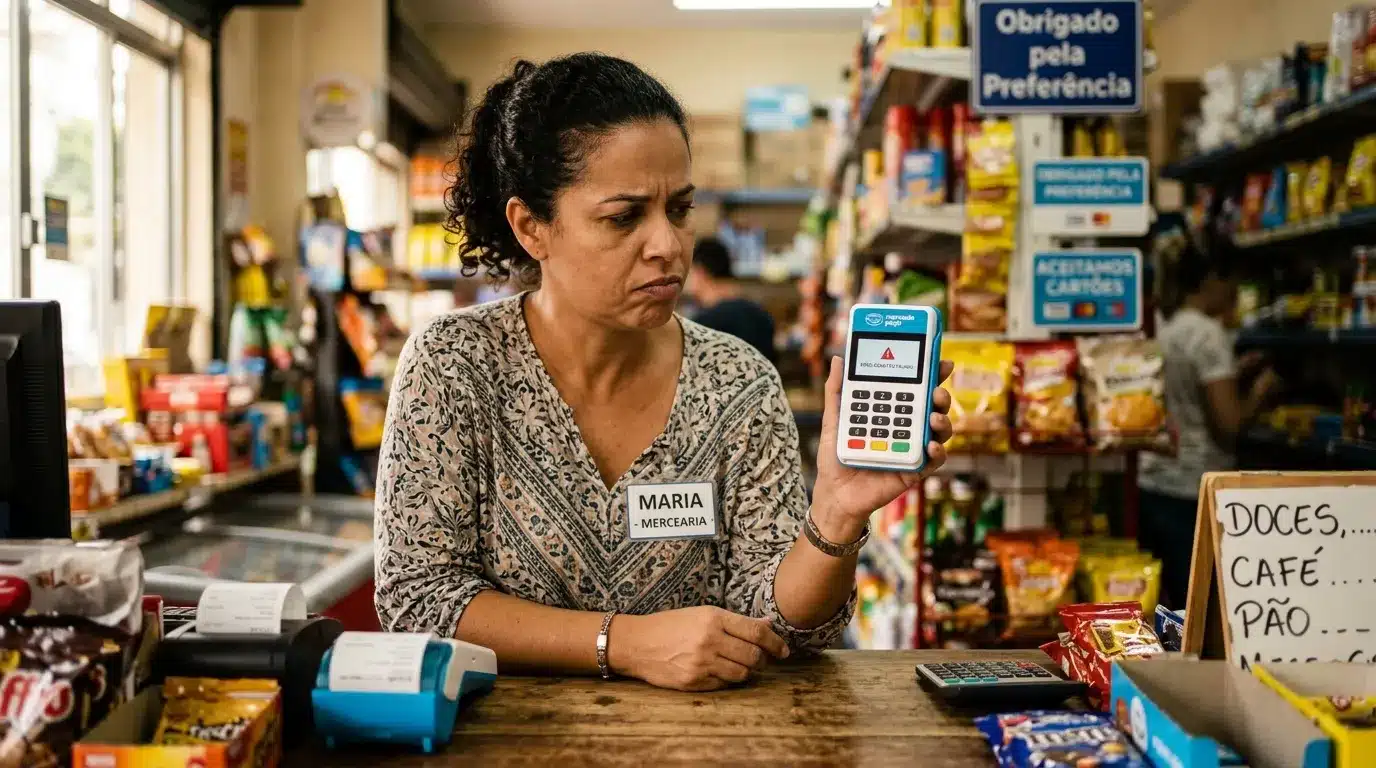 Maquininha Mercado Pago Point Mini com problema para funcionar