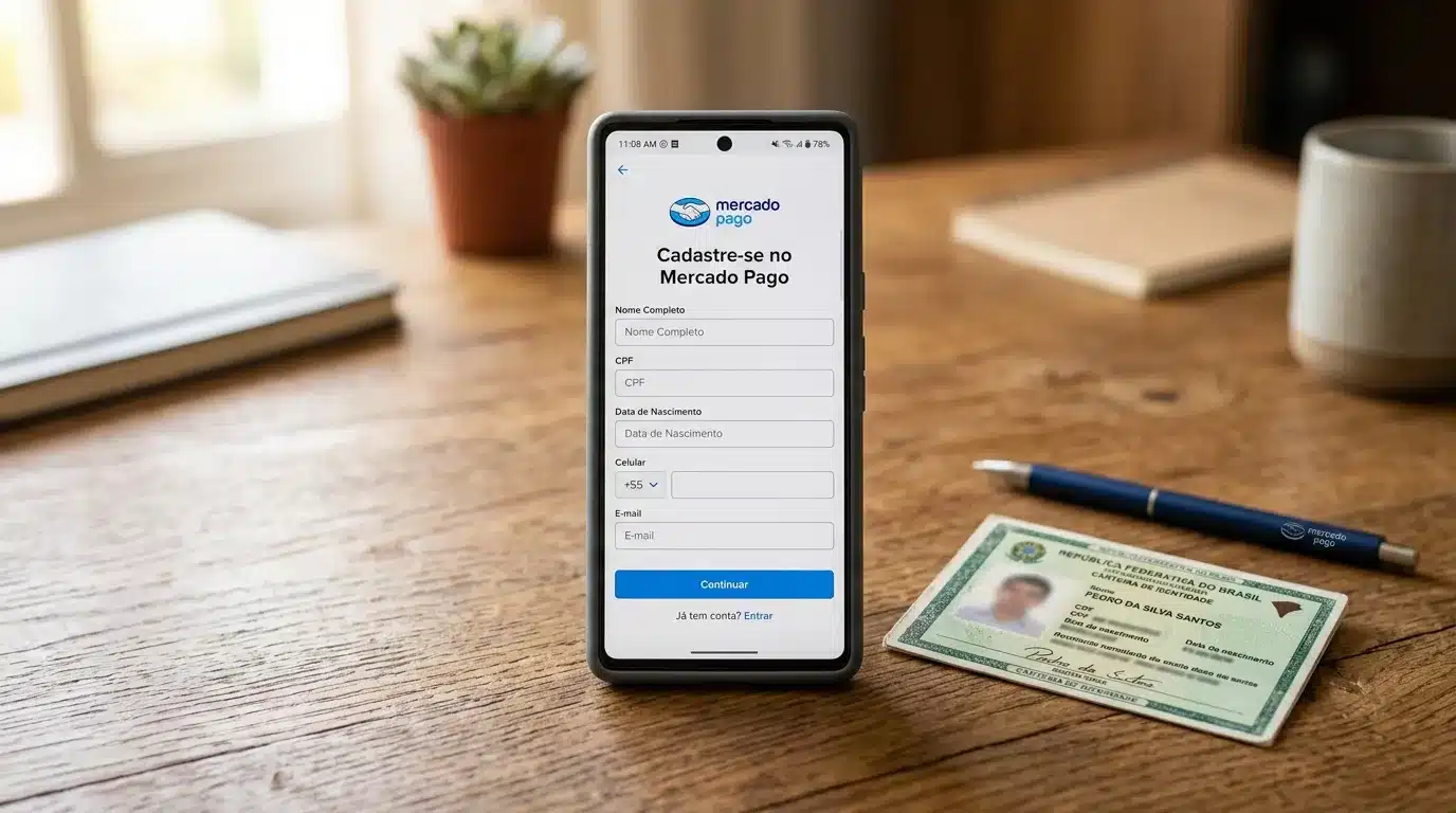 Documentos necessários para cadastrar e comprar maquininha de cartão pelo app Mercado Pago.