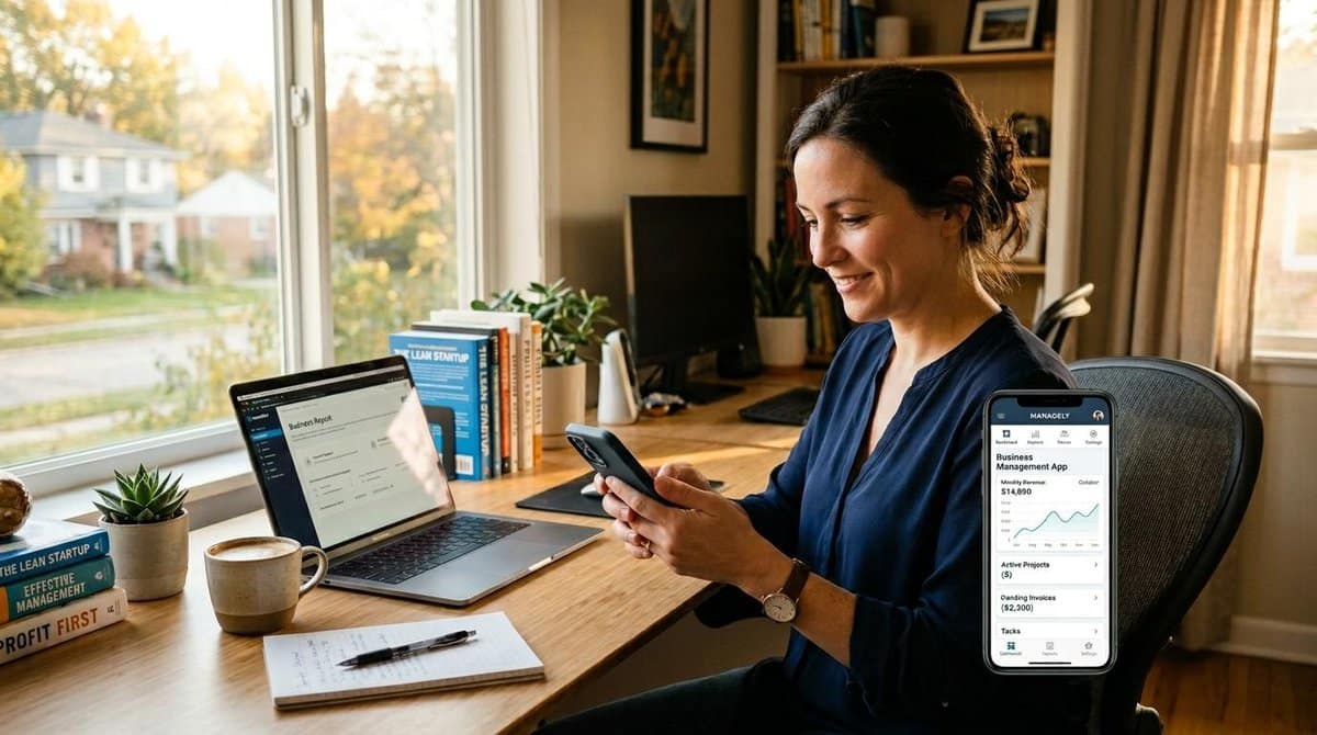Pessoa acessando um catálogo de produtos em um aplicativo de vendas, consultando itens, preços e informações para gerenciar ofertas e facilitar o atendimento aos clientes.